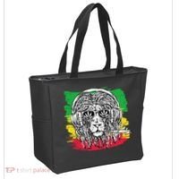 Rasta Lion With Glasses Smoking A Joint Tote Bag thumb 2