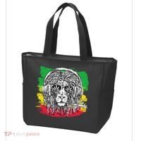 Rasta Lion With Glasses Smoking A Joint Tote Bag thumb 3