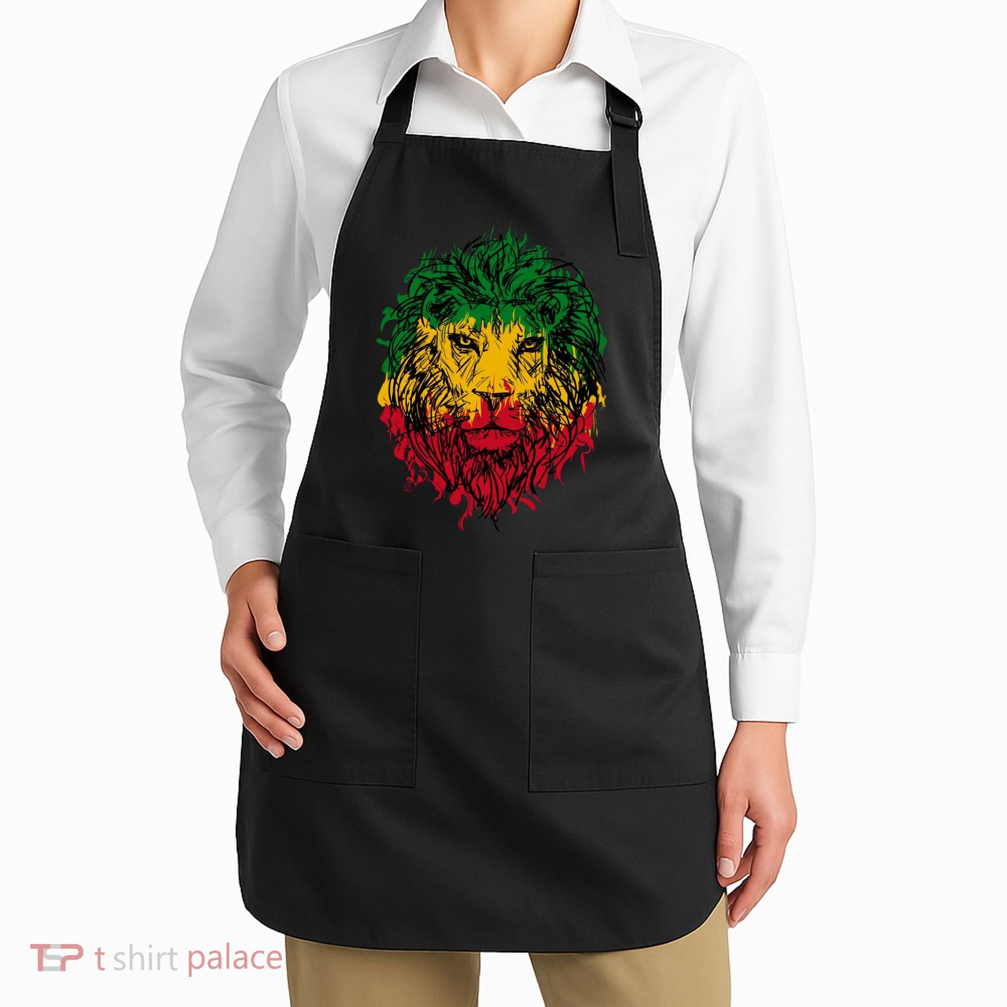 Rasta theme with lion head Apron
