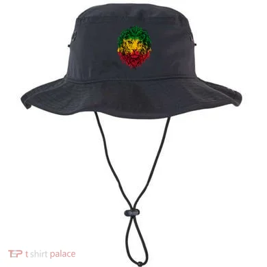 Rasta theme with lion head Bucket Hat