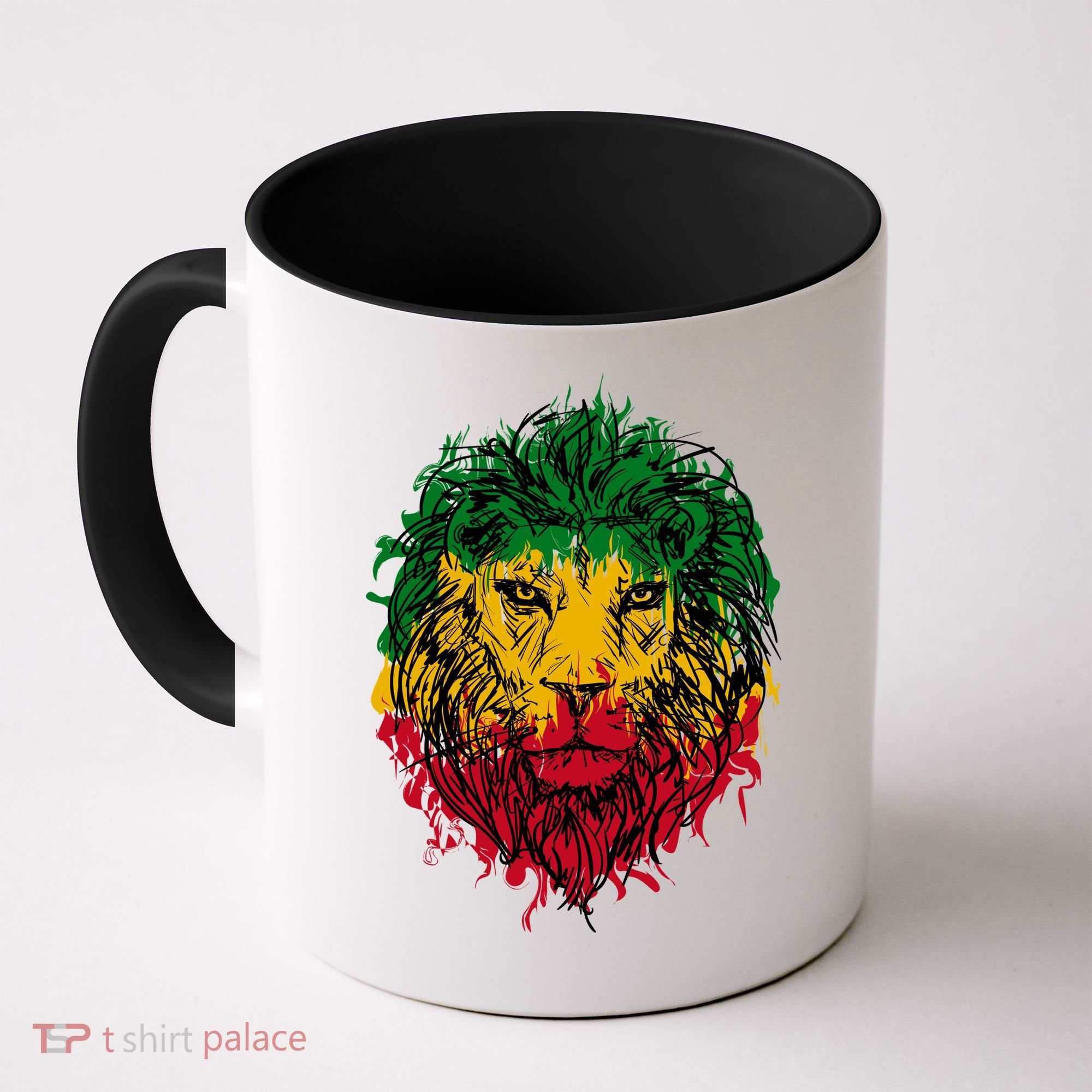 Rasta theme with lion head Coffee Mug