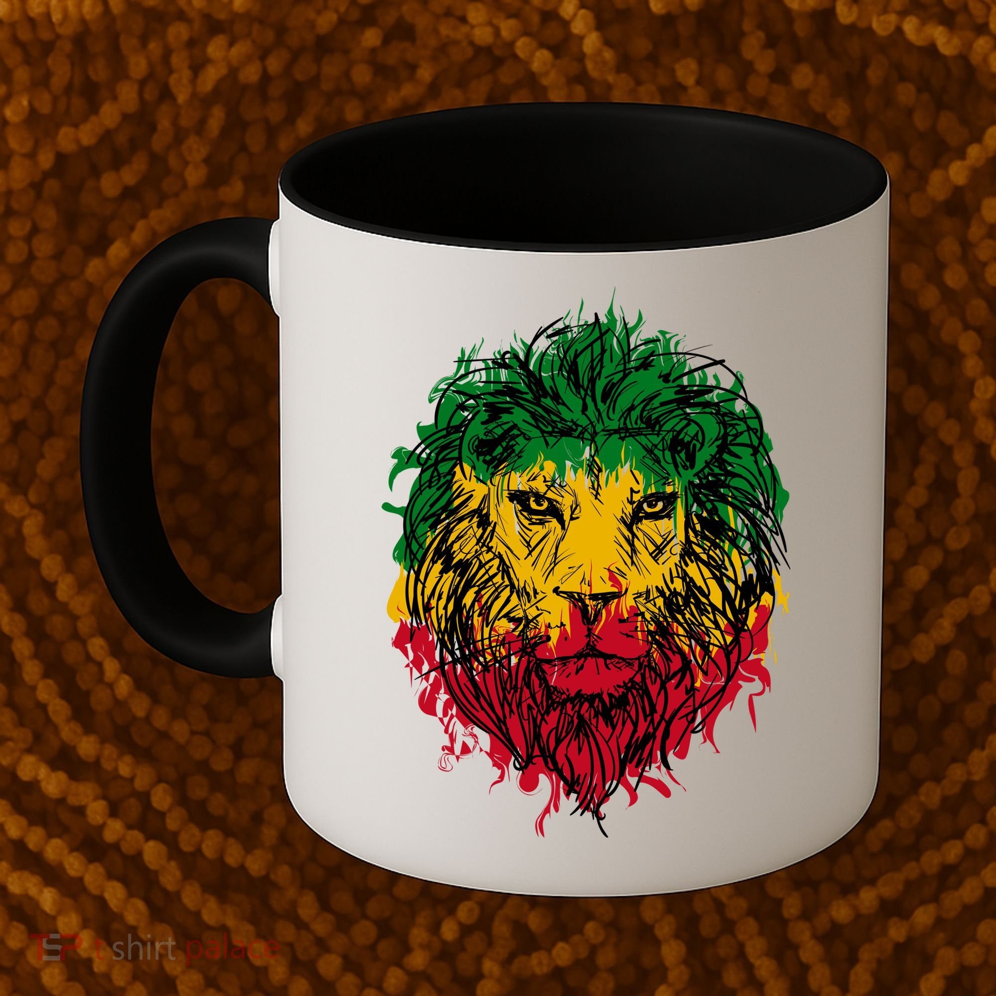 Rasta theme with lion head Coffee Mug