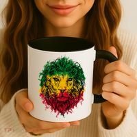 Rasta theme with lion head Coffee Mug thumb 3