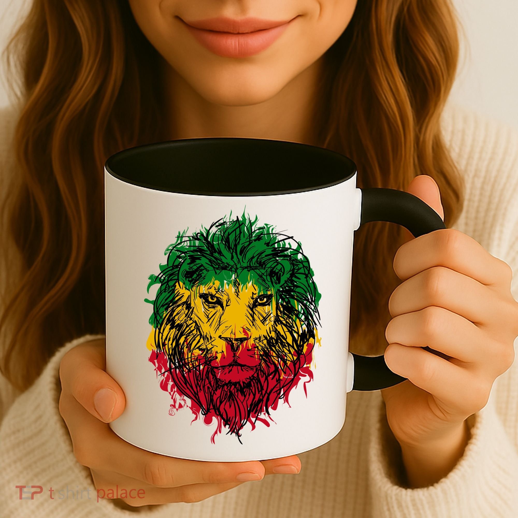 Rasta theme with lion head Coffee Mug