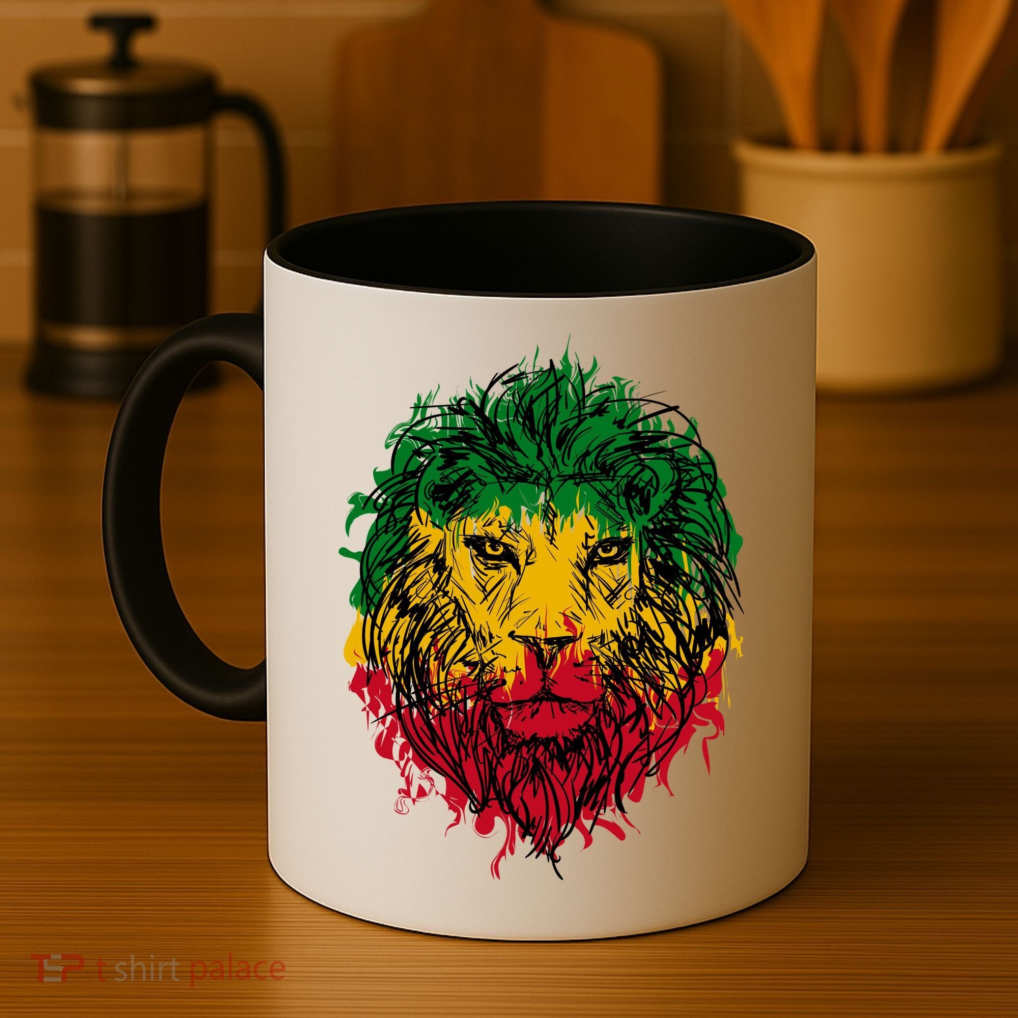 Rasta theme with lion head Coffee Mug