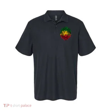 Rasta theme with lion head Polo