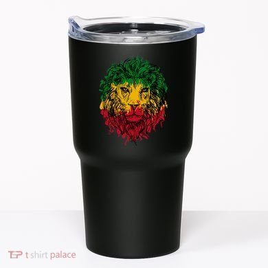 Rasta theme with lion head Tumbler