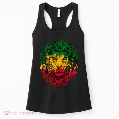 Rasta theme with lion head Women's Tank Top