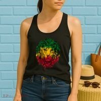 Rasta theme with lion head Women's Tank Top thumb 2