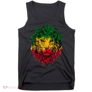 Rasta theme with lion head Tank Top
