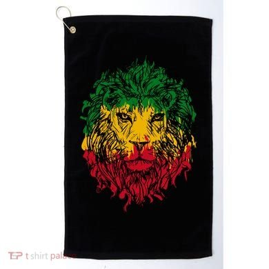 Rasta theme with lion head Golf Towel