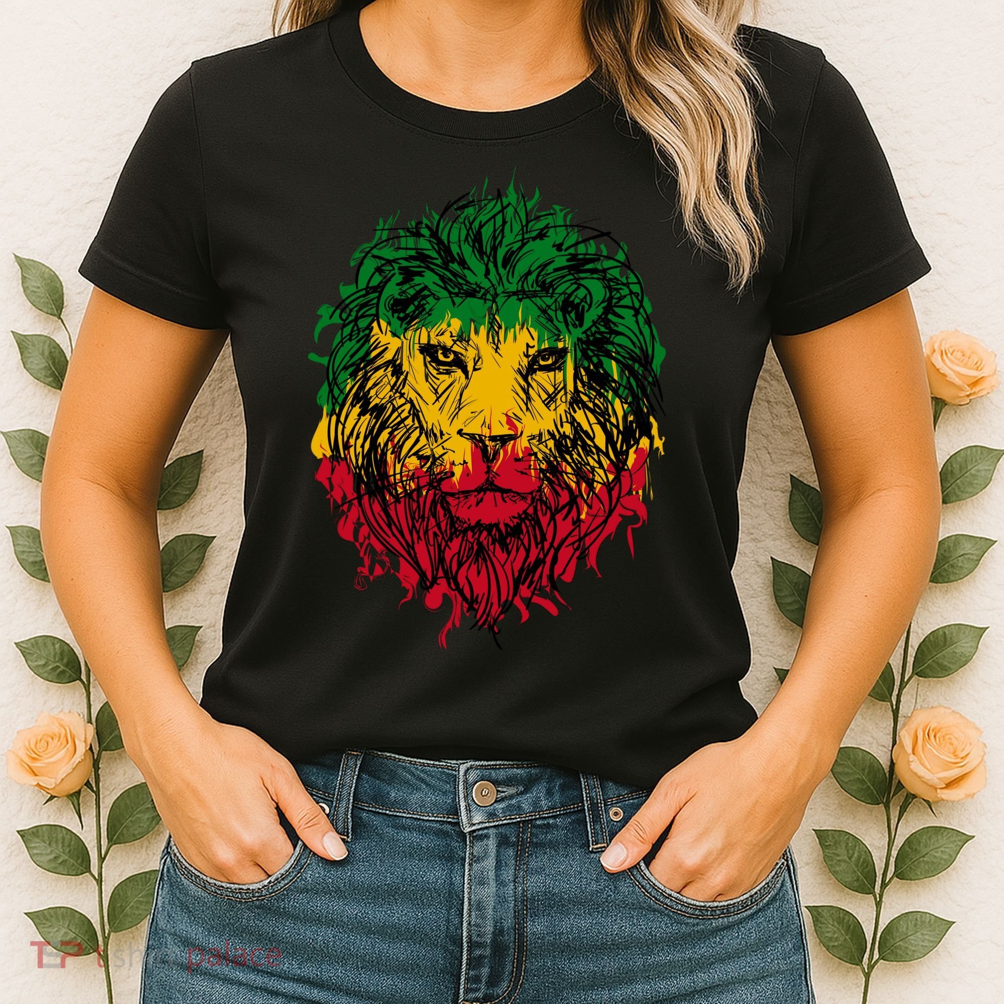 Rasta theme with lion head Women's T-Shirt