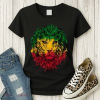 Rasta theme with lion head Women's T-Shirt thumb 3