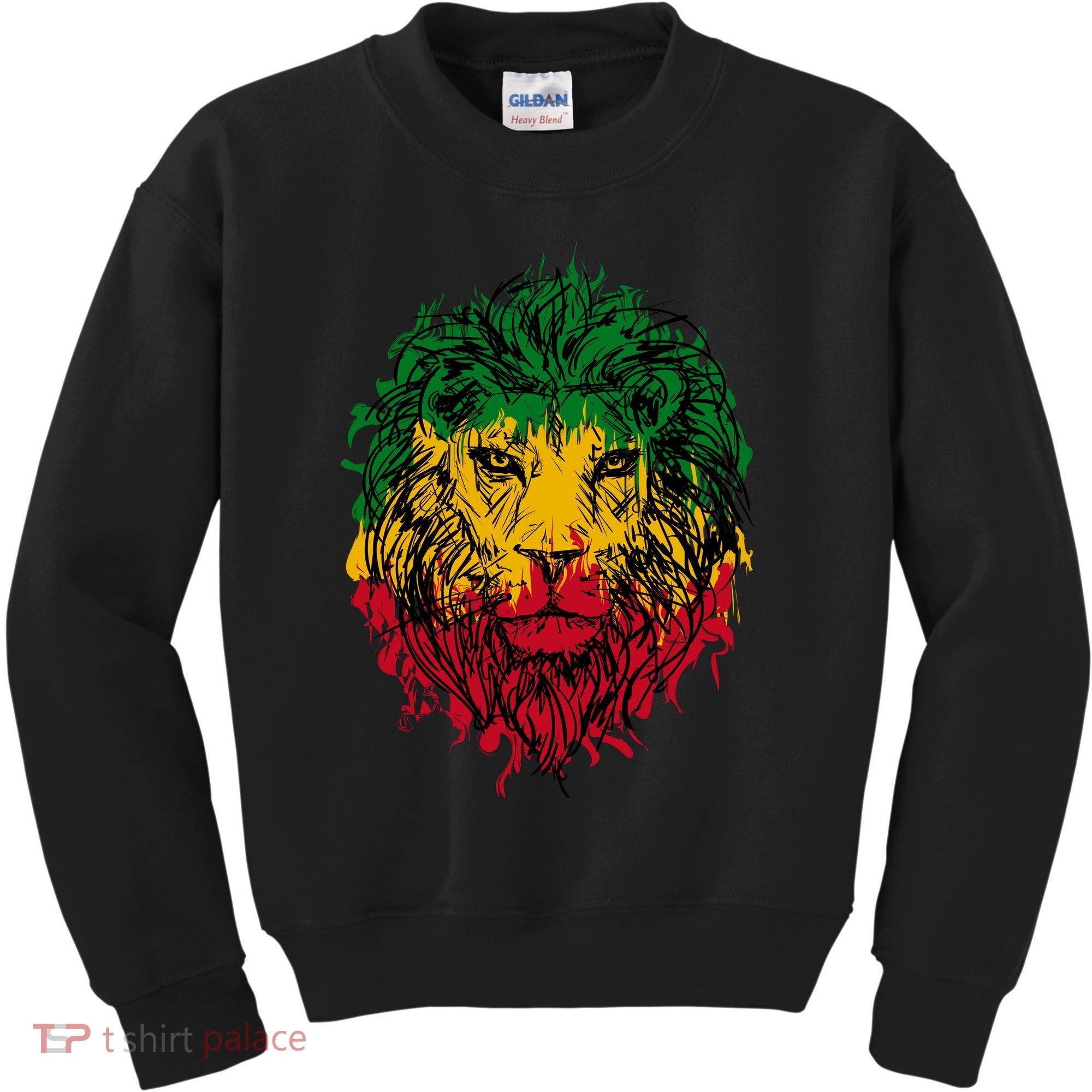 Rasta theme with lion head Kids Sweatshirt