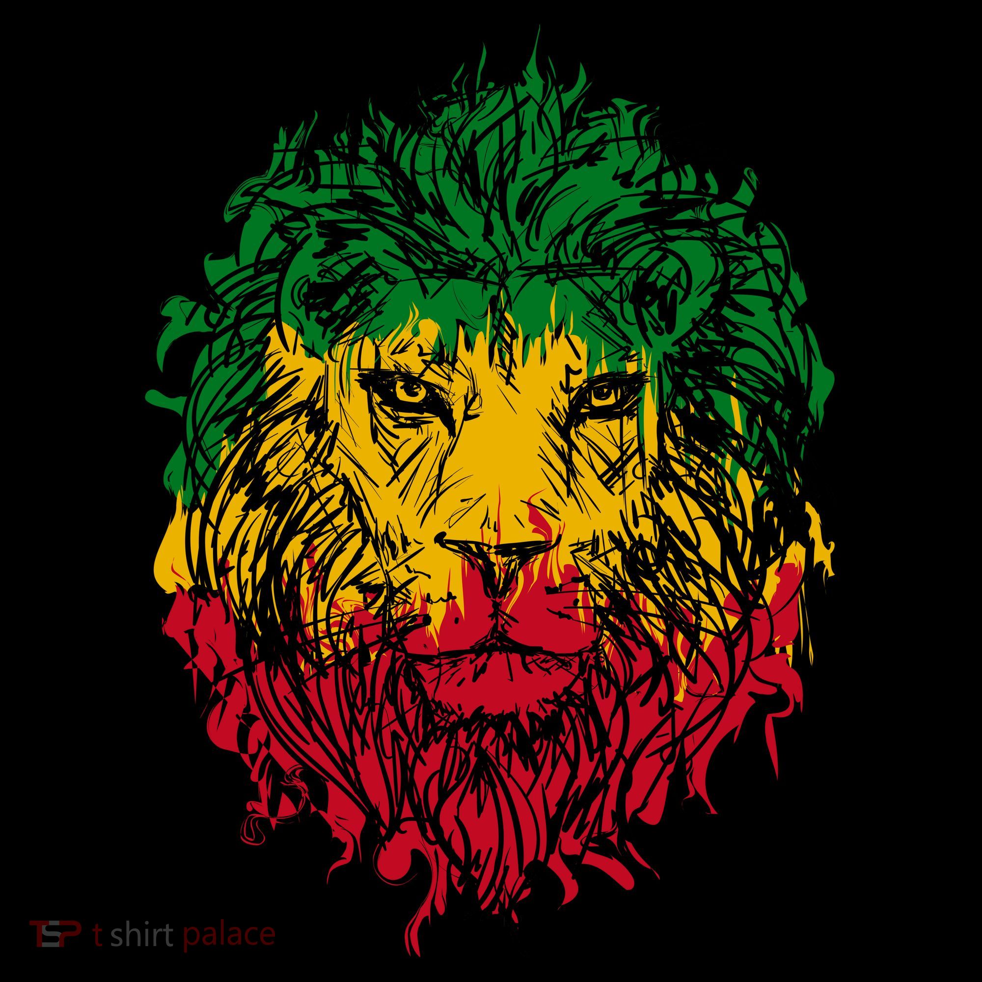Rasta theme with lion head Kids Long Sleeve Shirt