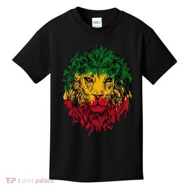 Rasta theme with lion head Kids T-Shirt