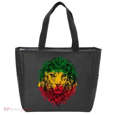 Rasta theme with lion head Tote Bag