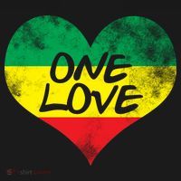 Rastafari One Love Vintage Jamaican Heart T-Shirt thumb 7