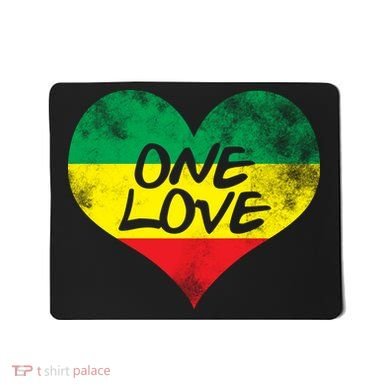 Rastafari One Love Vintage Jamaican Heart Mousepad