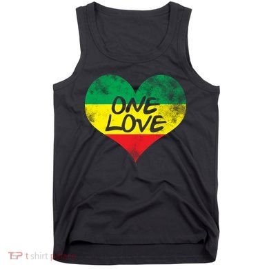 Rastafari One Love Vintage Jamaican Heart Tank Top