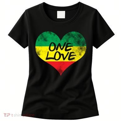 Rastafari One Love Vintage Jamaican Heart Women's T-Shirt