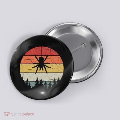 Retro Arachnid Tarantula Spider Button