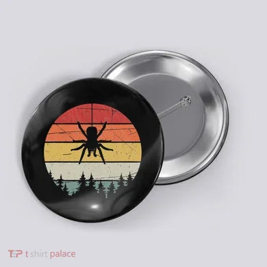 Retro Arachnid Tarantula Spider Button