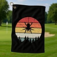 Retro Arachnid Tarantula Spider Golf Towel thumb 1