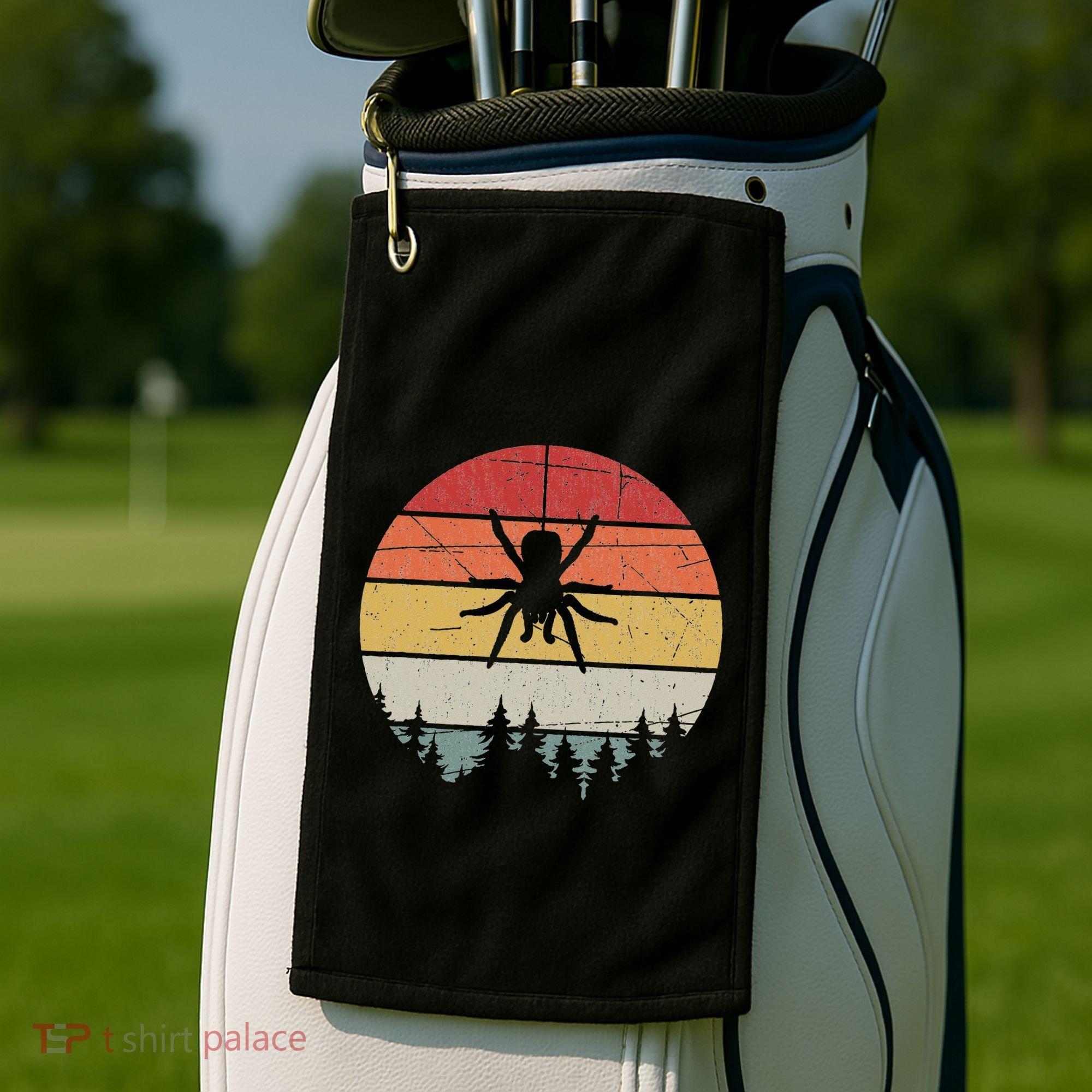 Retro Arachnid Tarantula Spider Golf Towel