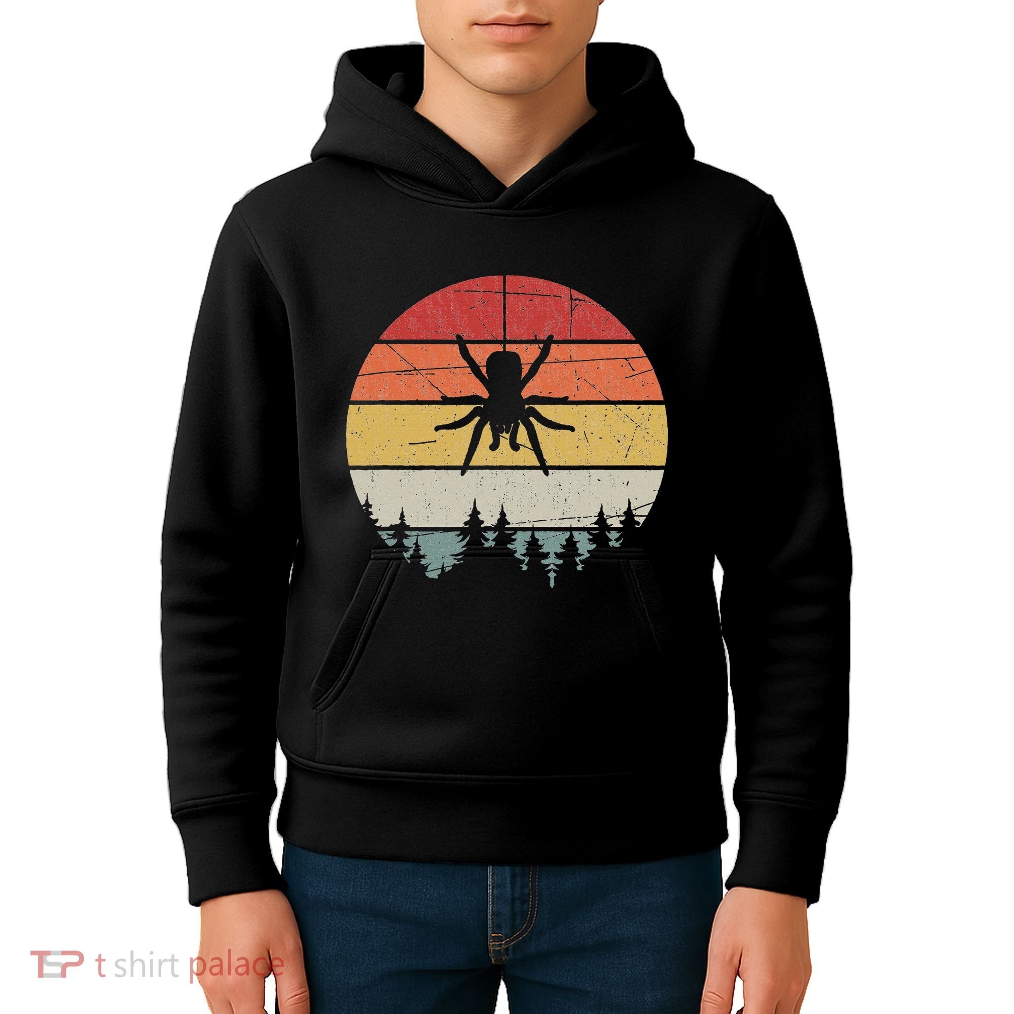 Retro Arachnid Tarantula Spider Kids Hoodie