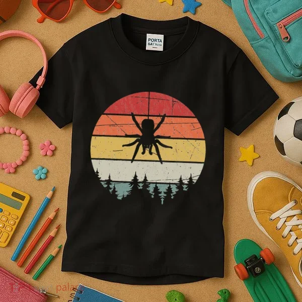 Retro Arachnid Tarantula Spider Kids T-Shirt