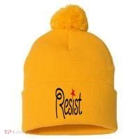 Resist, Anti Trump  Pom Pom 12in Knit Beanie thumb 0