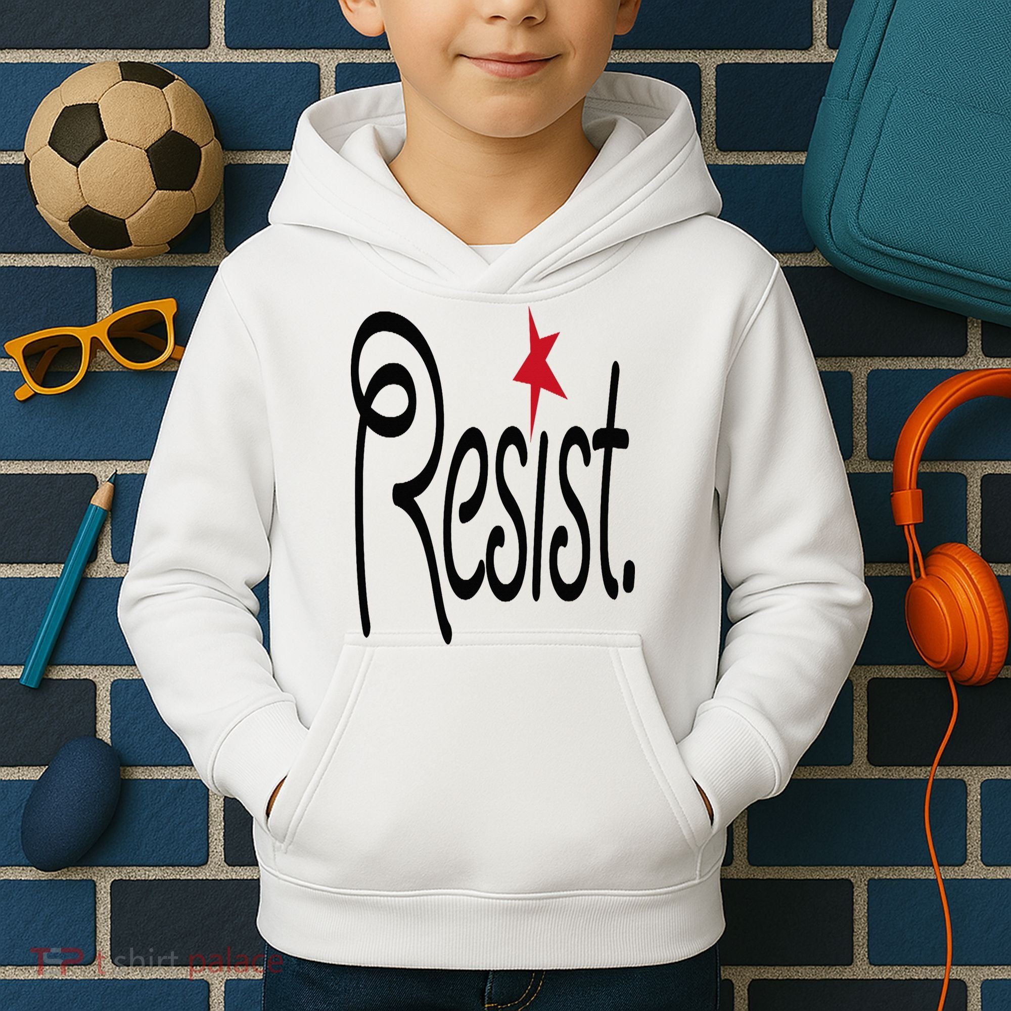 Resist, Anti Trump  Kids Hoodie
