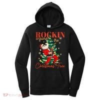 Rocking Around The Christmas Tree Santa Rock And Roll Guitar Great Gift Women's Hoodie thumb 0