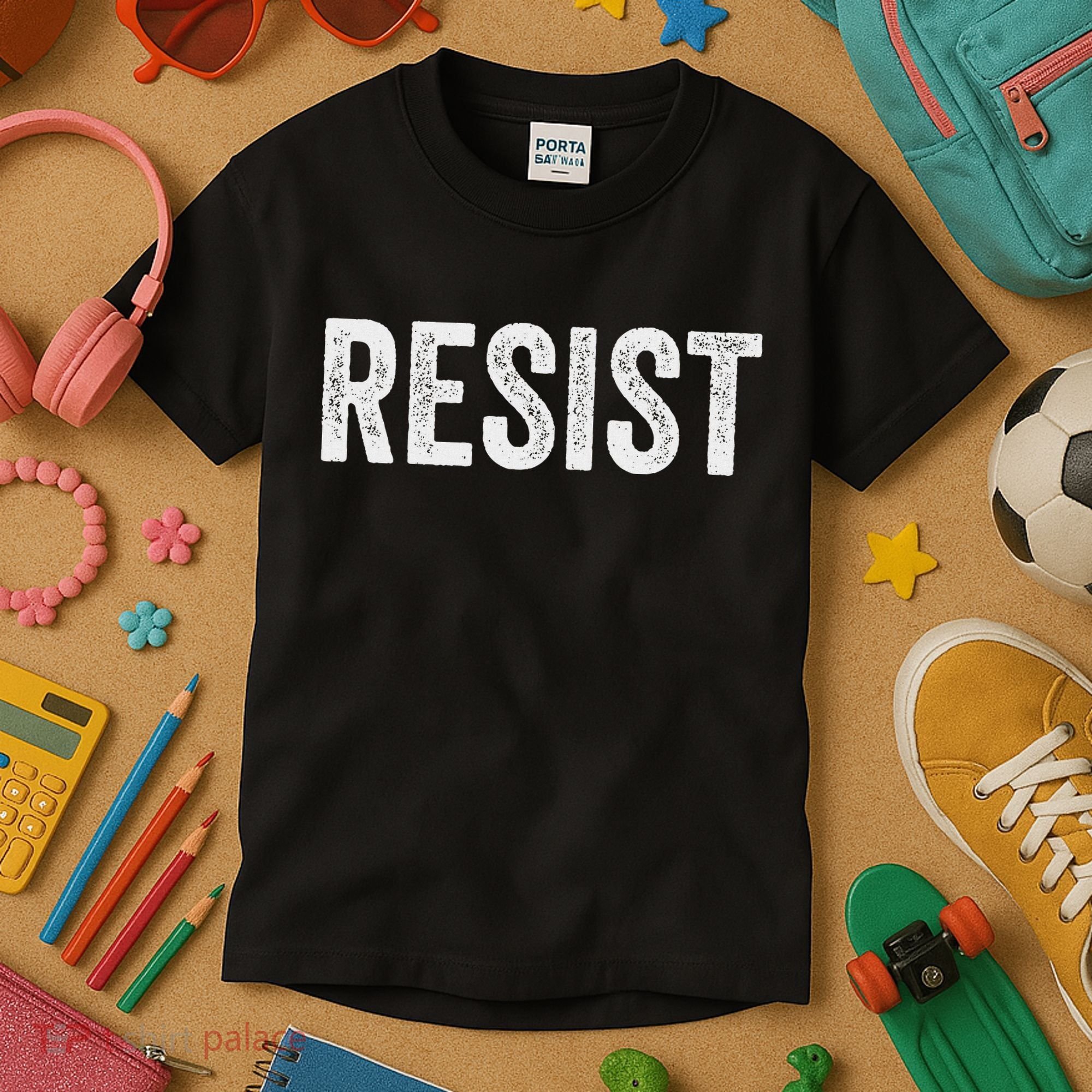 Resist Anti Trump Protest March Political Defiant Kids T-Shirt