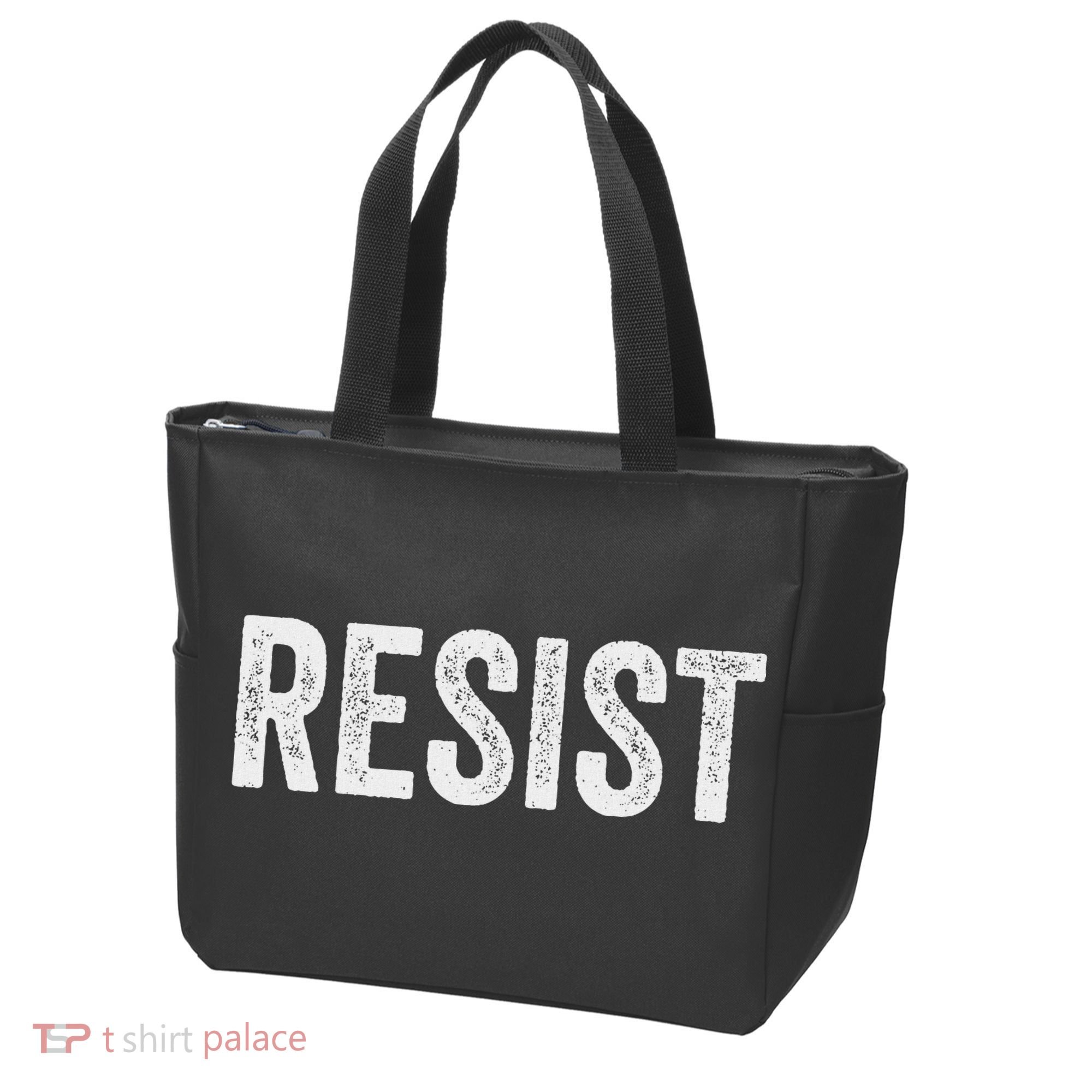 Resist Anti Trump Protest March Political Defiant Tote Bag