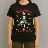 Rockin Around The Christmas Tree Music Note Music Teacher T-Shirt thumb 4
