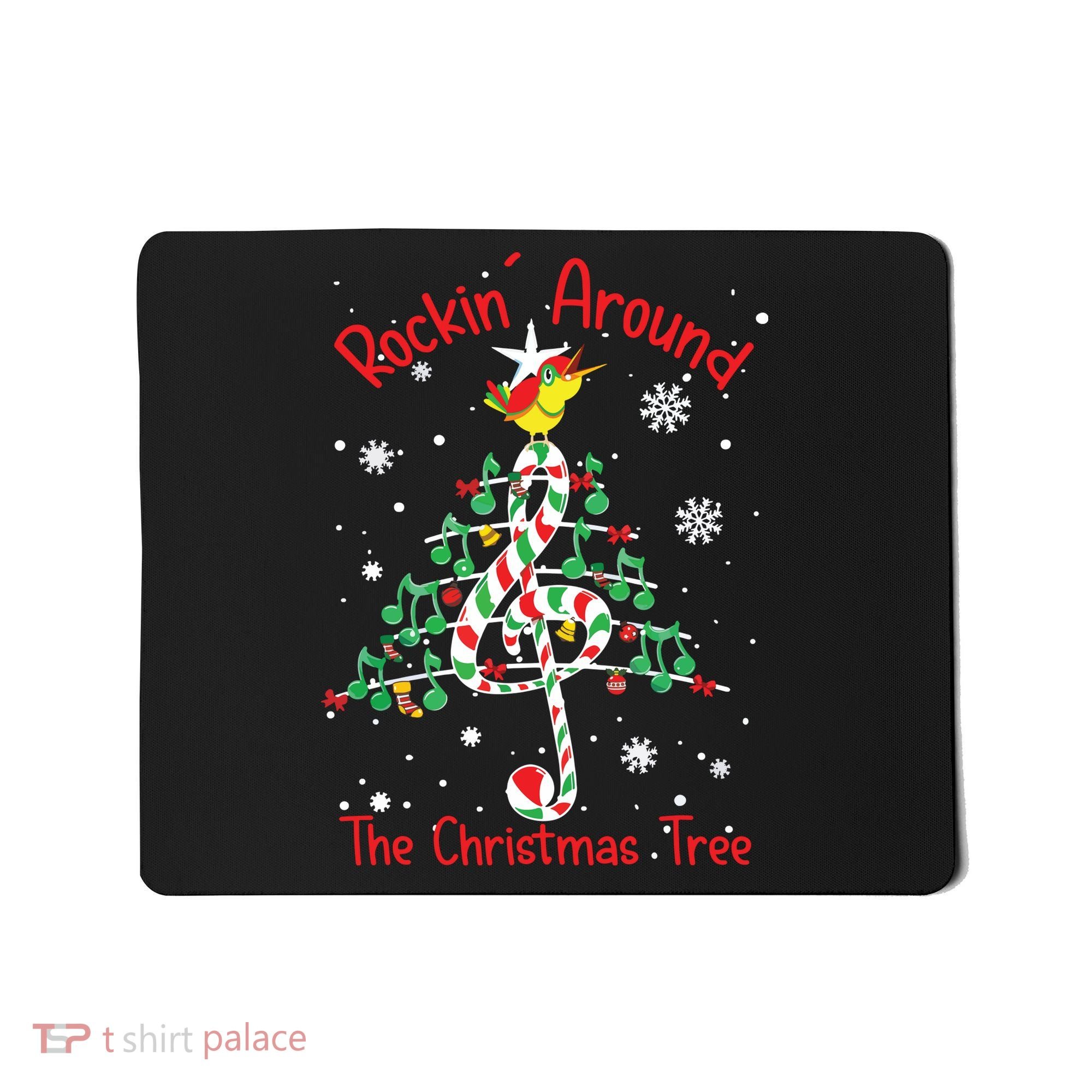 Rockin Around The Christmas Tree Music Note Music Teacher Mousepad