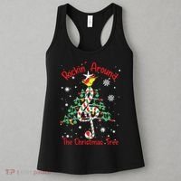Rockin Around The Christmas Tree Music Note Music Teacher Women's Tank Top thumb 3