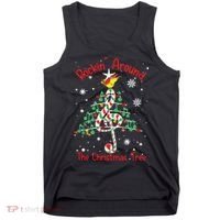 Rockin Around The Christmas Tree Music Note Music Teacher Tank Top thumb 0