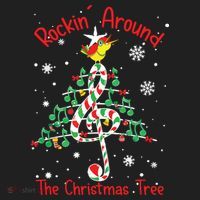 Rockin Around The Christmas Tree Music Note Music Teacher Golf Towel thumb 3