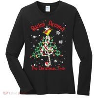 Rockin Around The Christmas Tree Music Note Music Teacher Women's Long Sleeve Shirt thumb 0