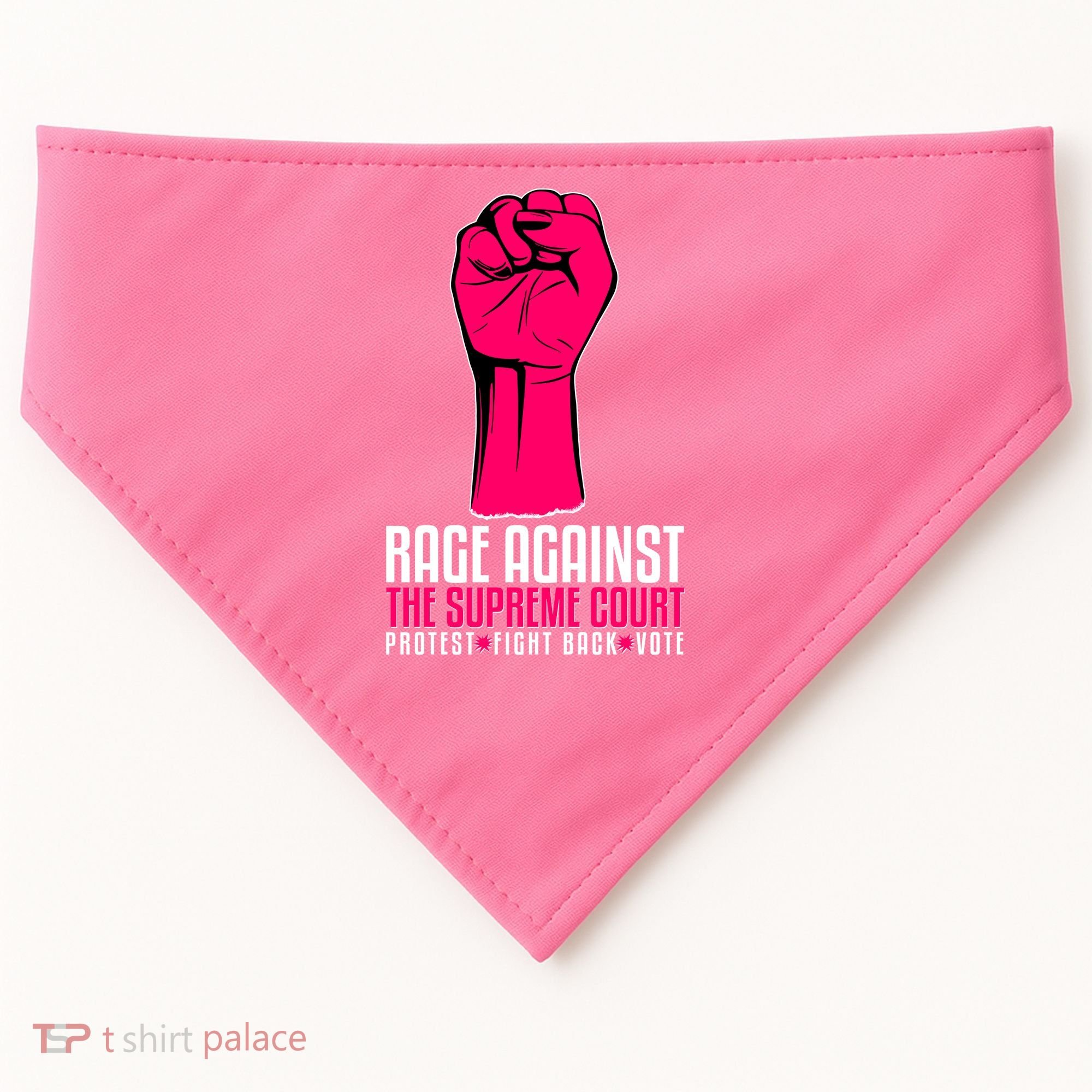 Rage Against The Spreme Court Protest Fight Back Vote USA-Made Doggie Bandana