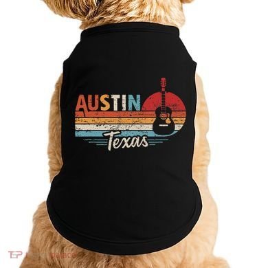 Retro Austin Texas Guitar Music Doggie Tank