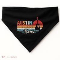 Retro Austin Texas Guitar Music USA-Made Doggie Bandana thumb 0