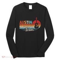 Retro Austin Texas Guitar Music Long Sleeve Shirt thumb 0