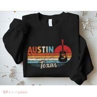 Retro Austin Texas Guitar Music Sweatshirt thumb 2