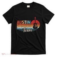Retro Austin Texas Guitar Music T-Shirt thumb 0