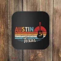 Retro Austin Texas Guitar Music Coaster thumb 0