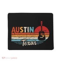 Retro Austin Texas Guitar Music Mousepad thumb 0